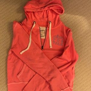 Aeropostale scuba cropped neon hoodie